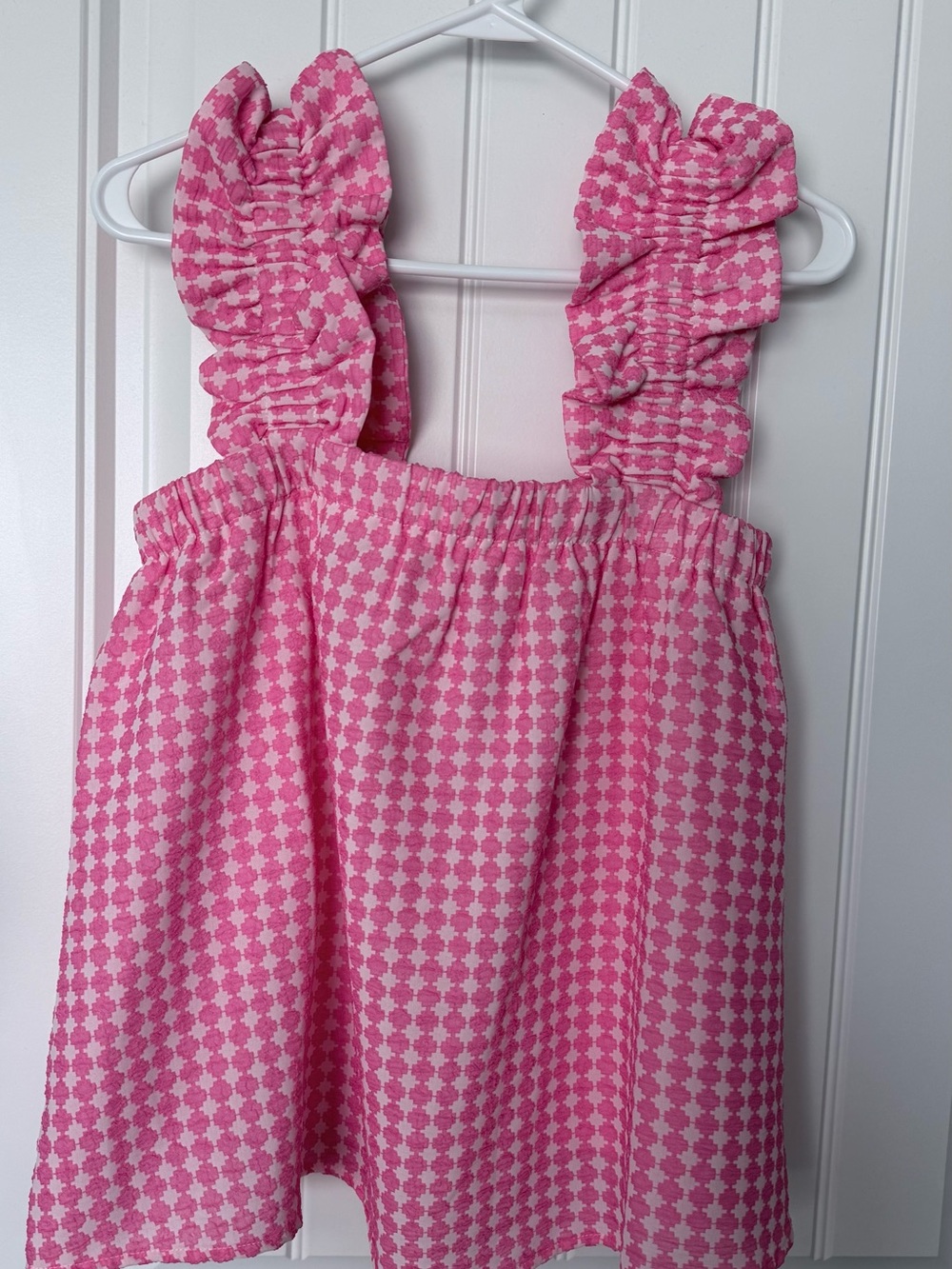 THML Pink Ruffle sleeveless top Size Small